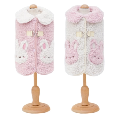 Winter Warm Pet Vest Cozy Fleece Button Closure 01