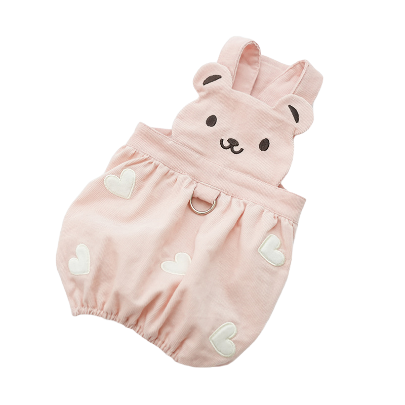 Autumn Winter Corduroy Bear Overalls