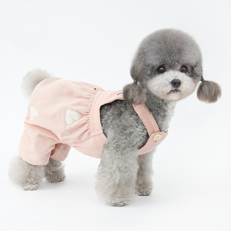 Autumn Winter Corduroy Bear Overalls