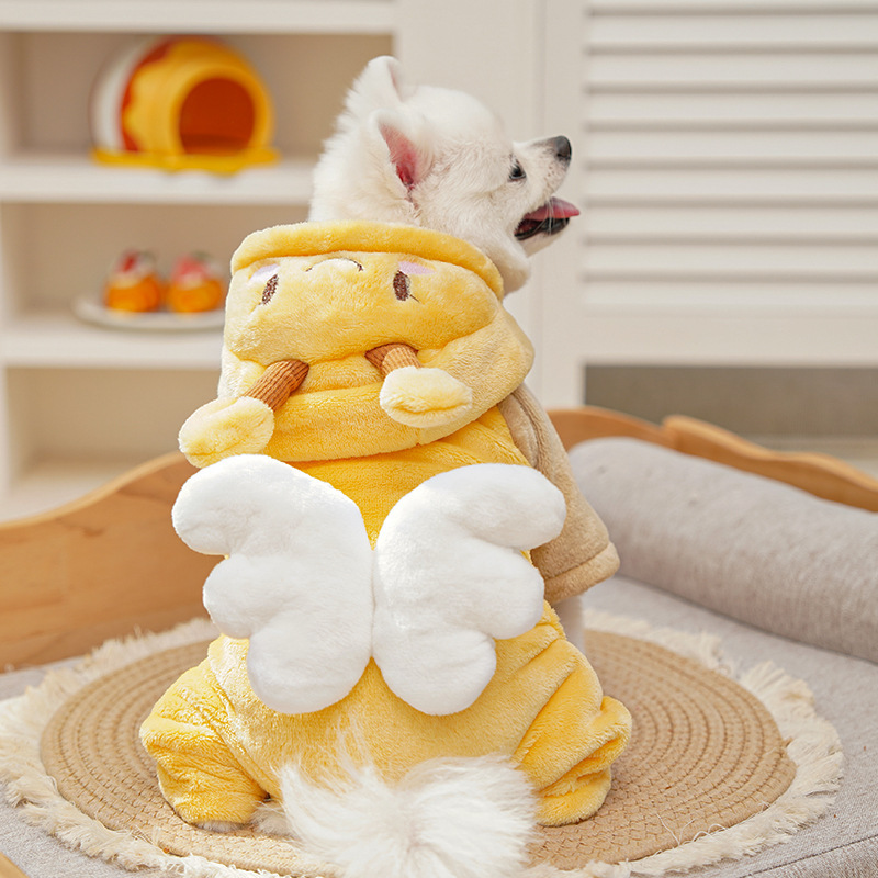 Smiley Bee Fleece Pet Four-Legged Outfit