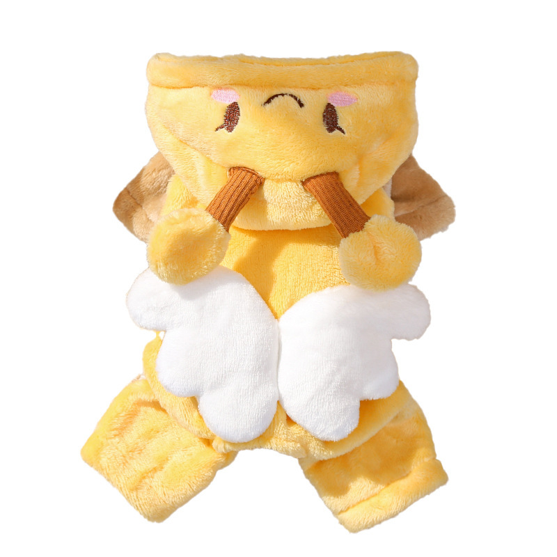 Smiley Bee Fleece Pet Four-Legged Outfit