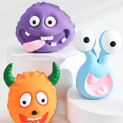 Colorful Monster Latex Dog Toy 01