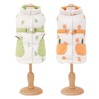 Cute Pumpkin Pear Print Pet Vest 01