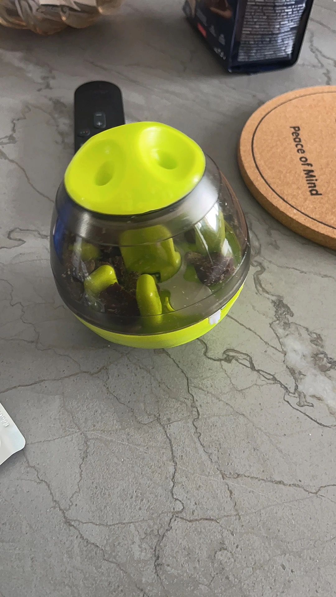 Dog Slow Food Toy Tumbler Bowl Food Dispensing Ball review Emily Johnson