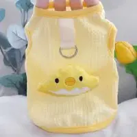 Cute Cartoon Traction Vest Cat Thin Pet Dog Clothes review 0