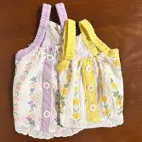 Small Fresh Flower Button Suspenders Pet Clothes review 0