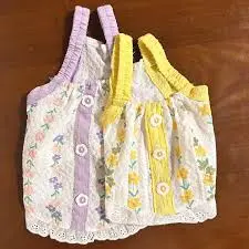 Small Fresh Flower Button Suspenders Pet Clothes review Ethan Foster