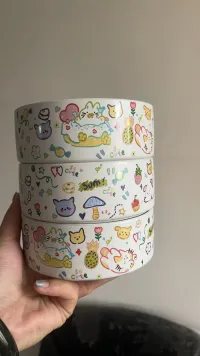 Graffiti Pet Bowl Ceramic Healthy Bowl review 0