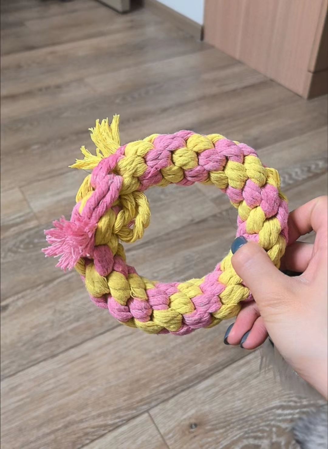 Pet Dog Braided Donut Christmas Cotton Rope Chew Toy review William Smith