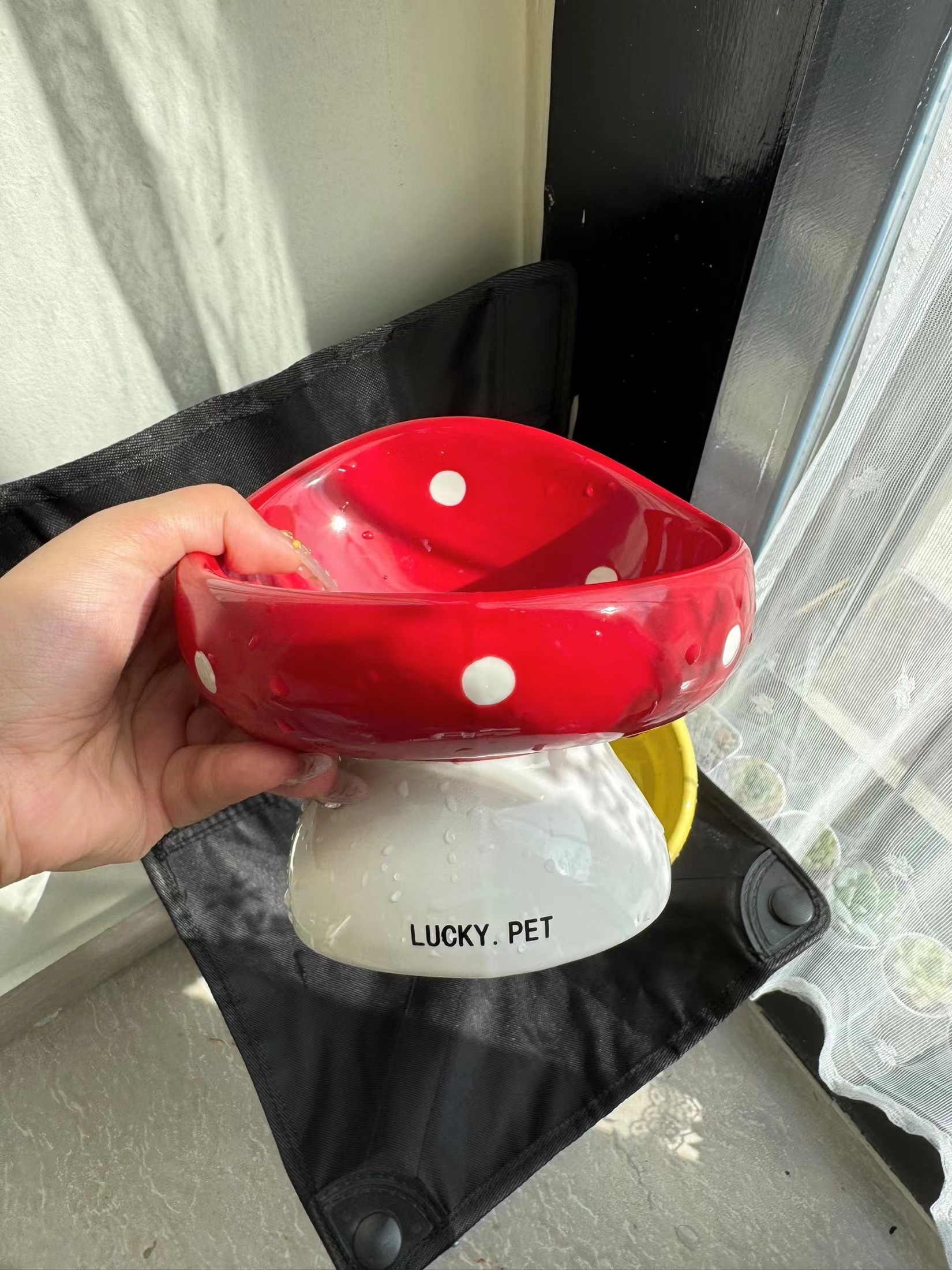 Mushroom Ceramic Cat Food Bowl review Thomas Green