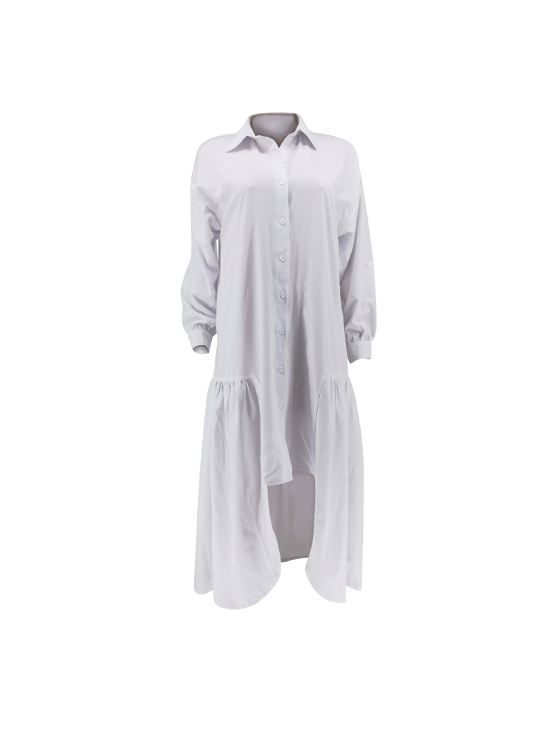 Women'S Fashion Loose Casual Button Up Shirt Skirt