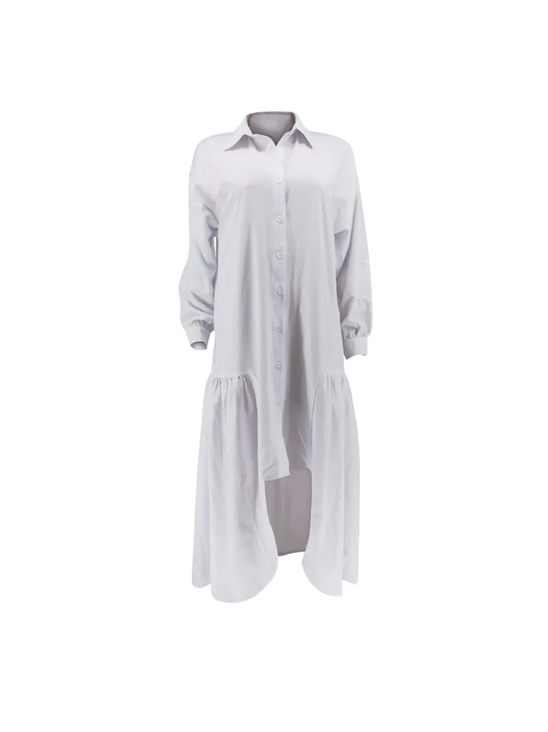 Women'S Fashion Loose Casual Button Up Shirt Skirt