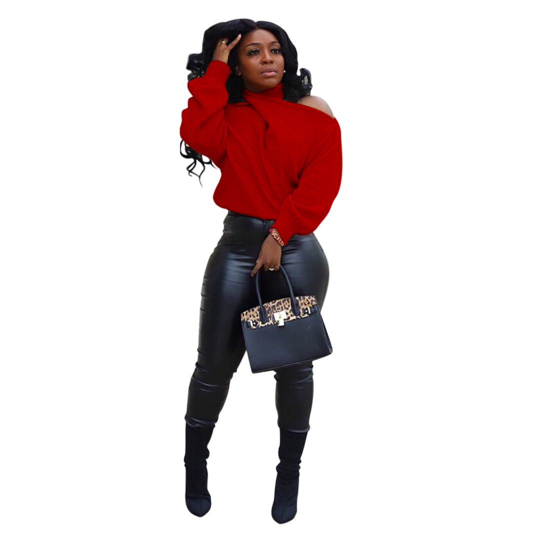 Women's solid color off shoulder top