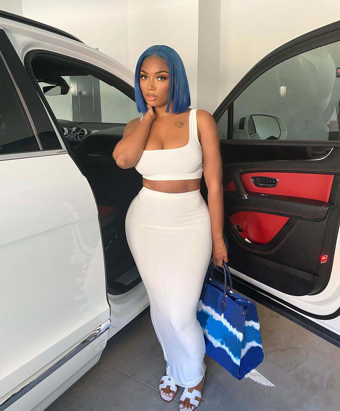 Fashion Solid Color Vest And Long Skirt Set