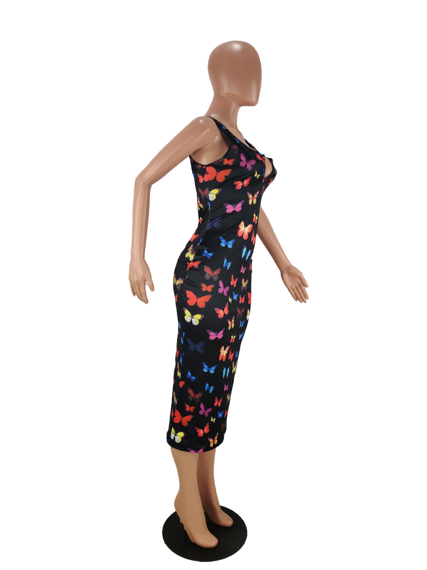 Fashionable Butterfly Printed Home Mid-Length Skirt