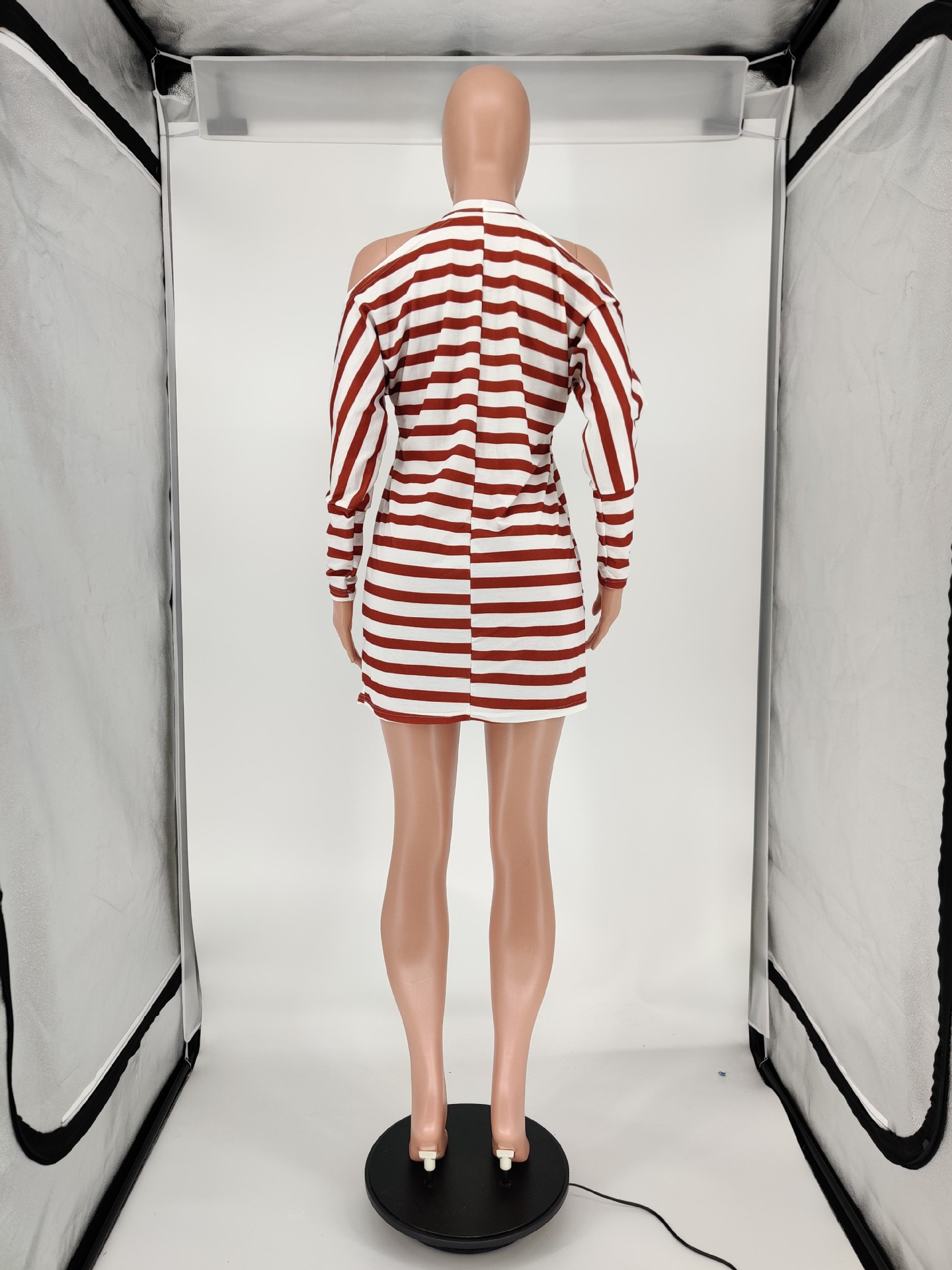 New Striped Printed Casual Off-Shoulder Dress | Stylish Women's Summer Dress