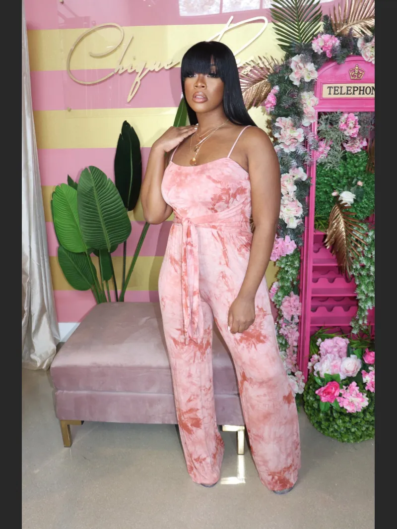 Summer Fashion Printed Suspenders Jumpsuit