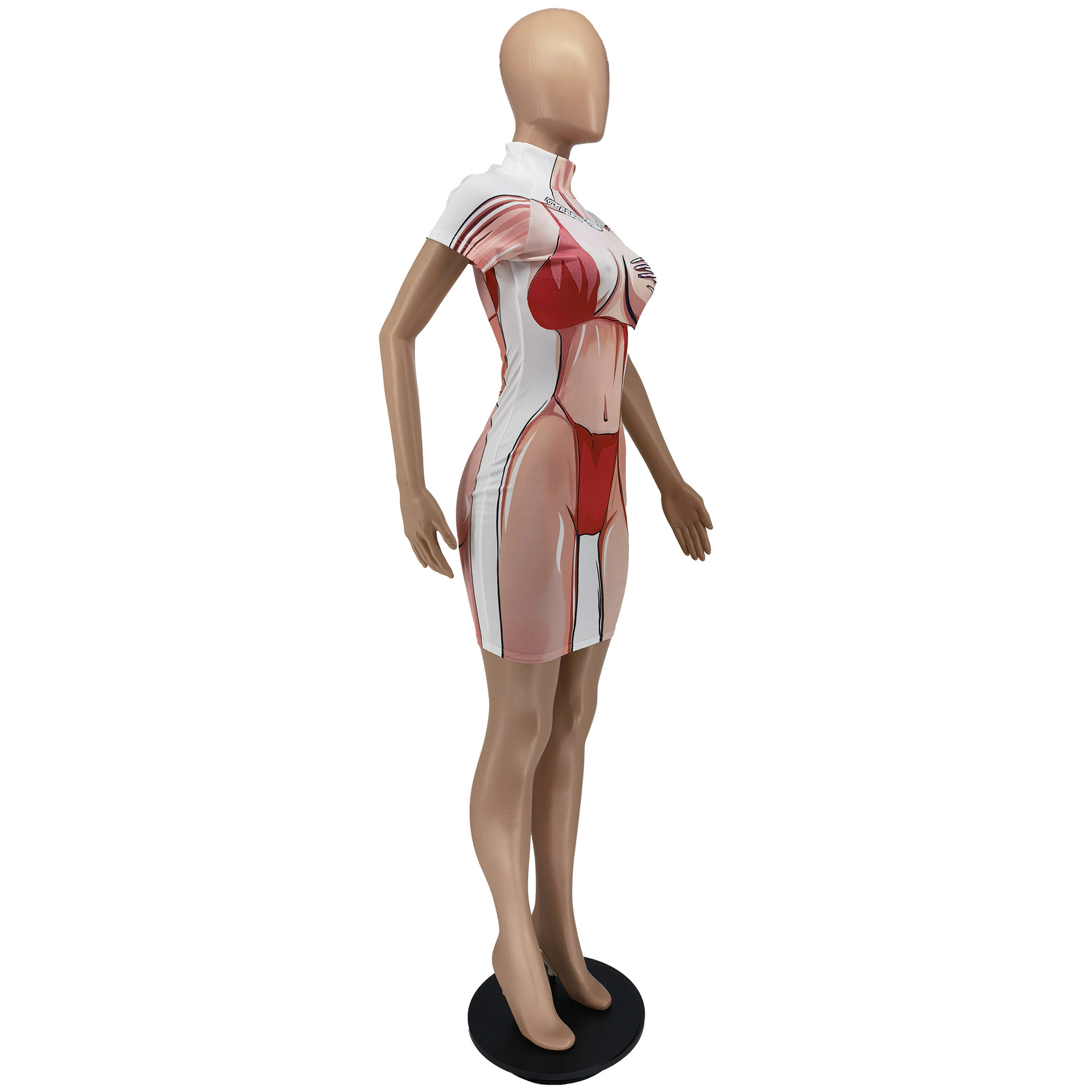 Summer Fashion Sexy Body Print Dress