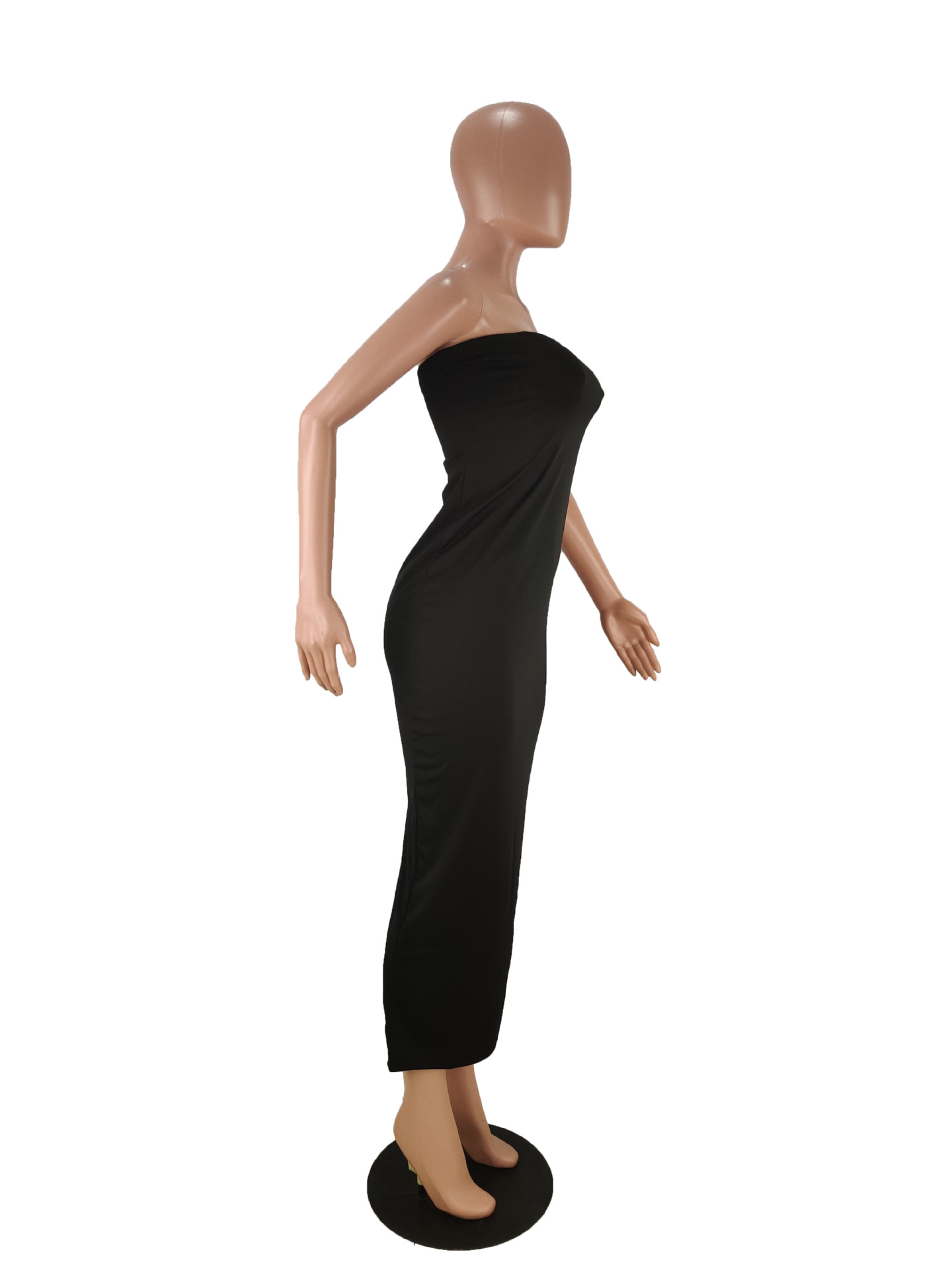 Summer Solid - Color Chest - Hugging Tight - Fit Slit Dress