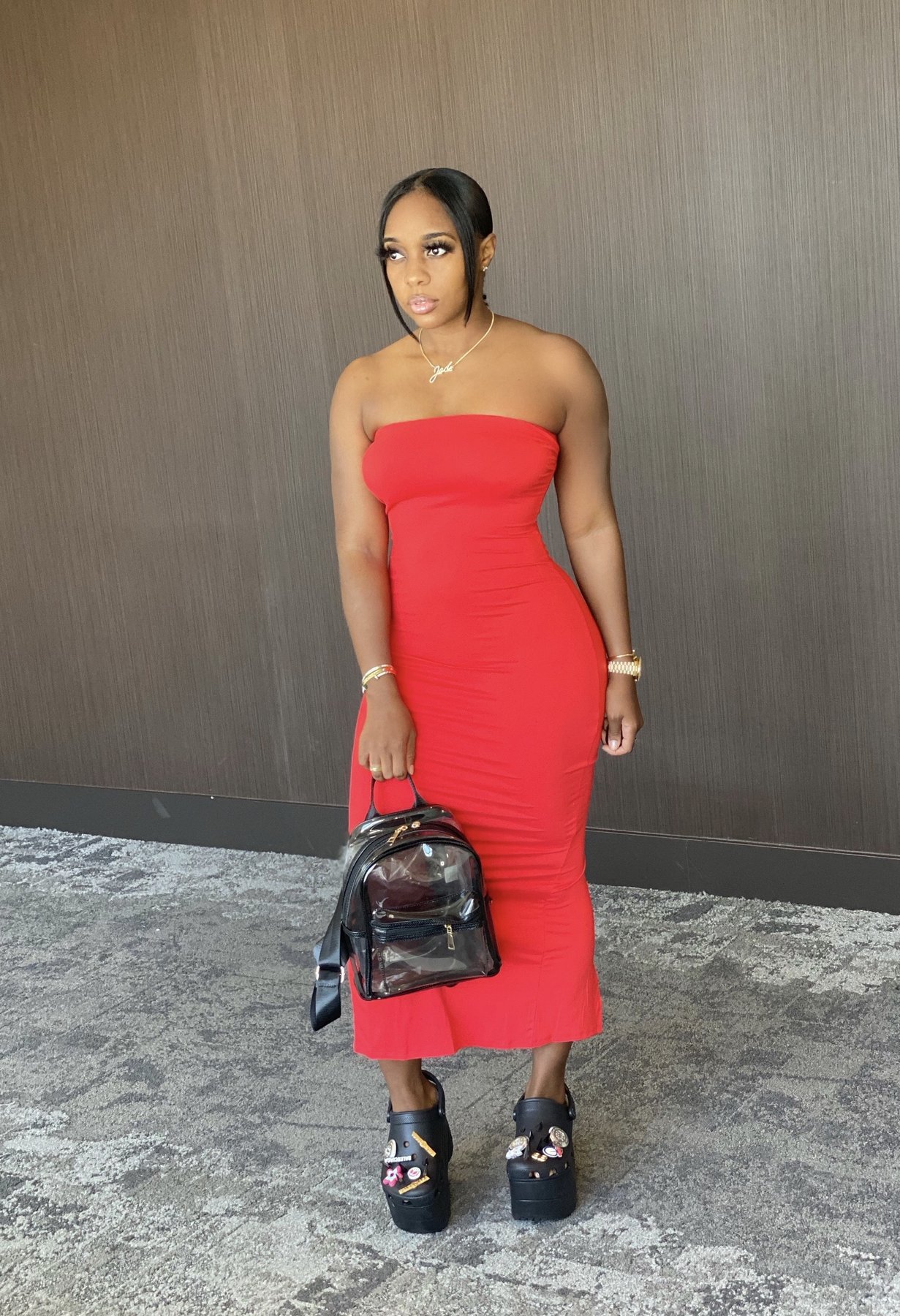 Summer Solid - Color Chest - Hugging Tight - Fit Slit Dress