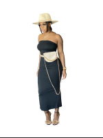 Summer Solid - Color Chest - Hugging Tight - Fit Slit Dress