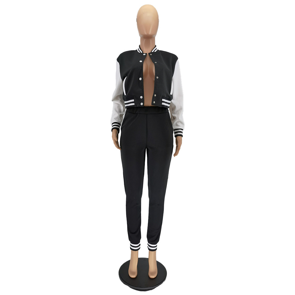 Winter Fashion Thread Multi Color Baseball Suit Set