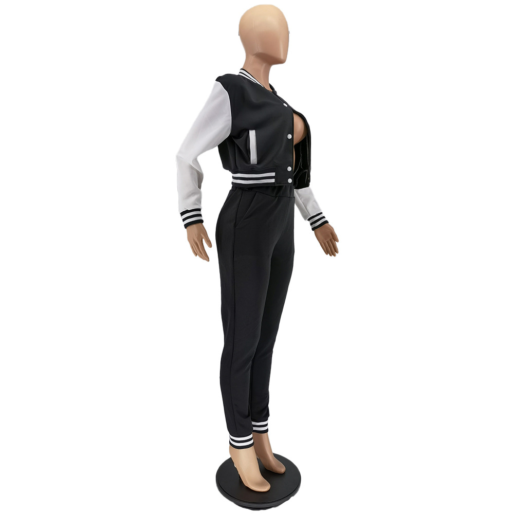 Winter Fashion Thread Multi Color Baseball Suit Set