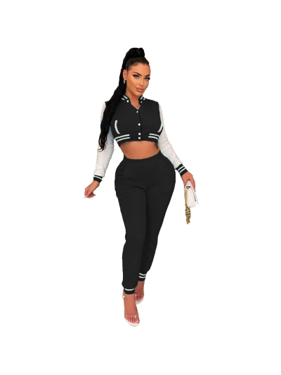 Winter Fashion Thread Multi Color Baseball Suit Set 01