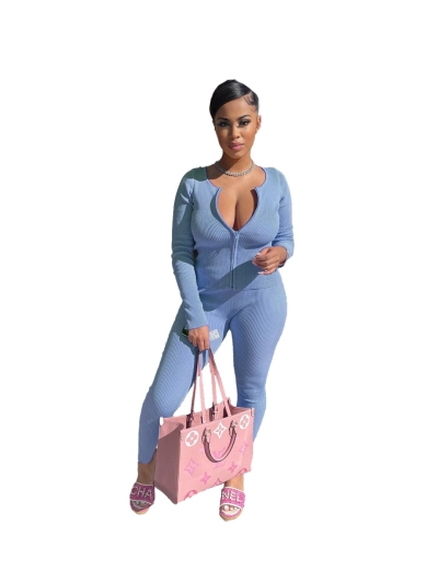 Winter Solid Color Pit Bar Double-Sided Zipper Set 01