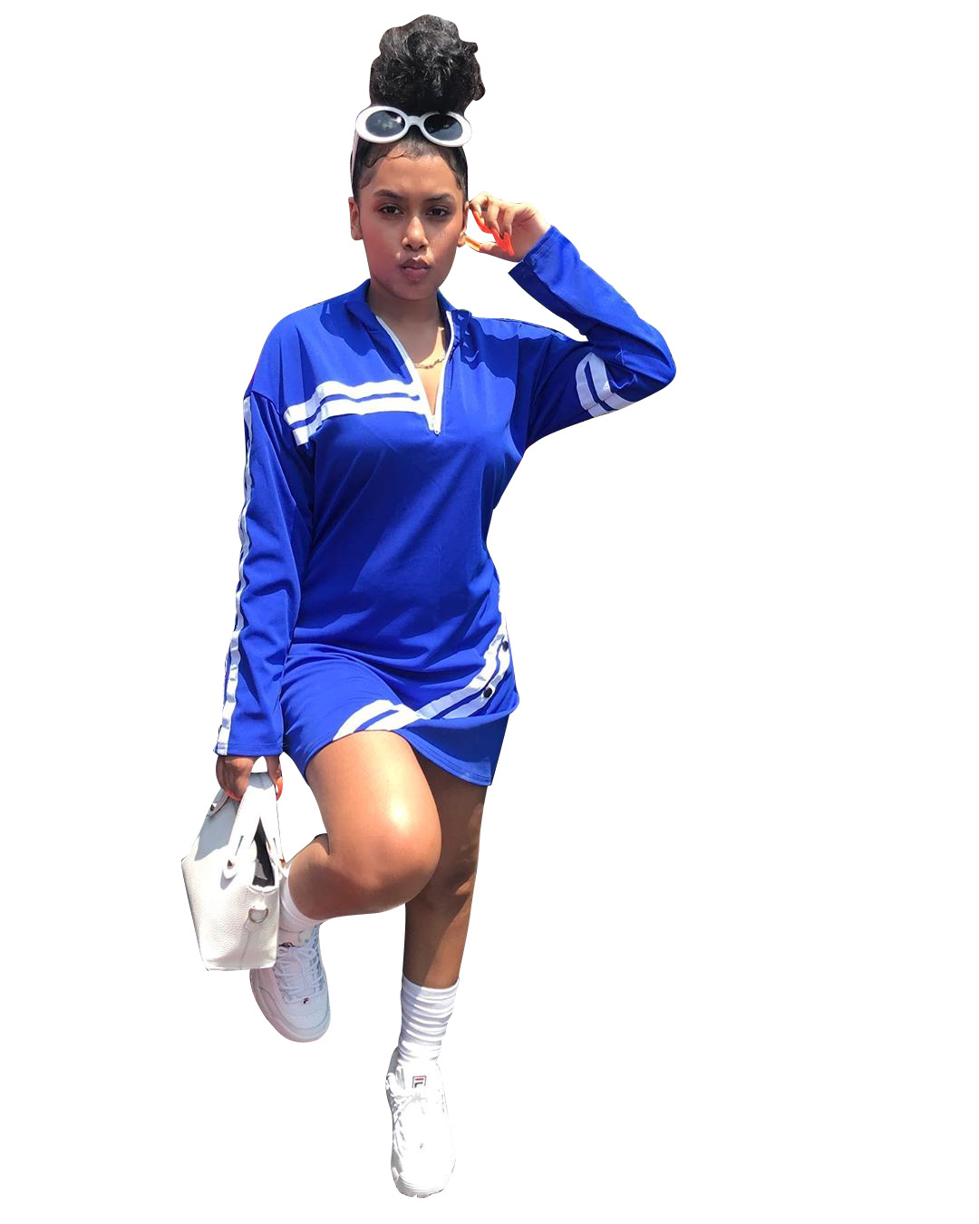 Women'S Striped Woven Loose Dress