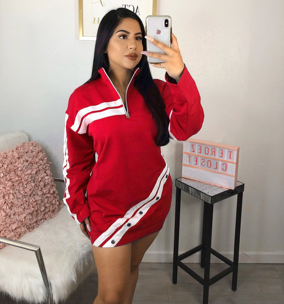 Women'S Striped Woven Loose Dress