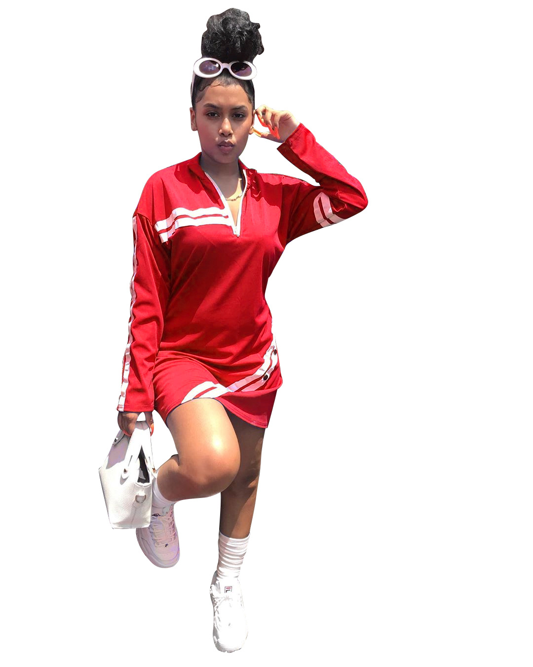 Women'S Striped Woven Loose Dress