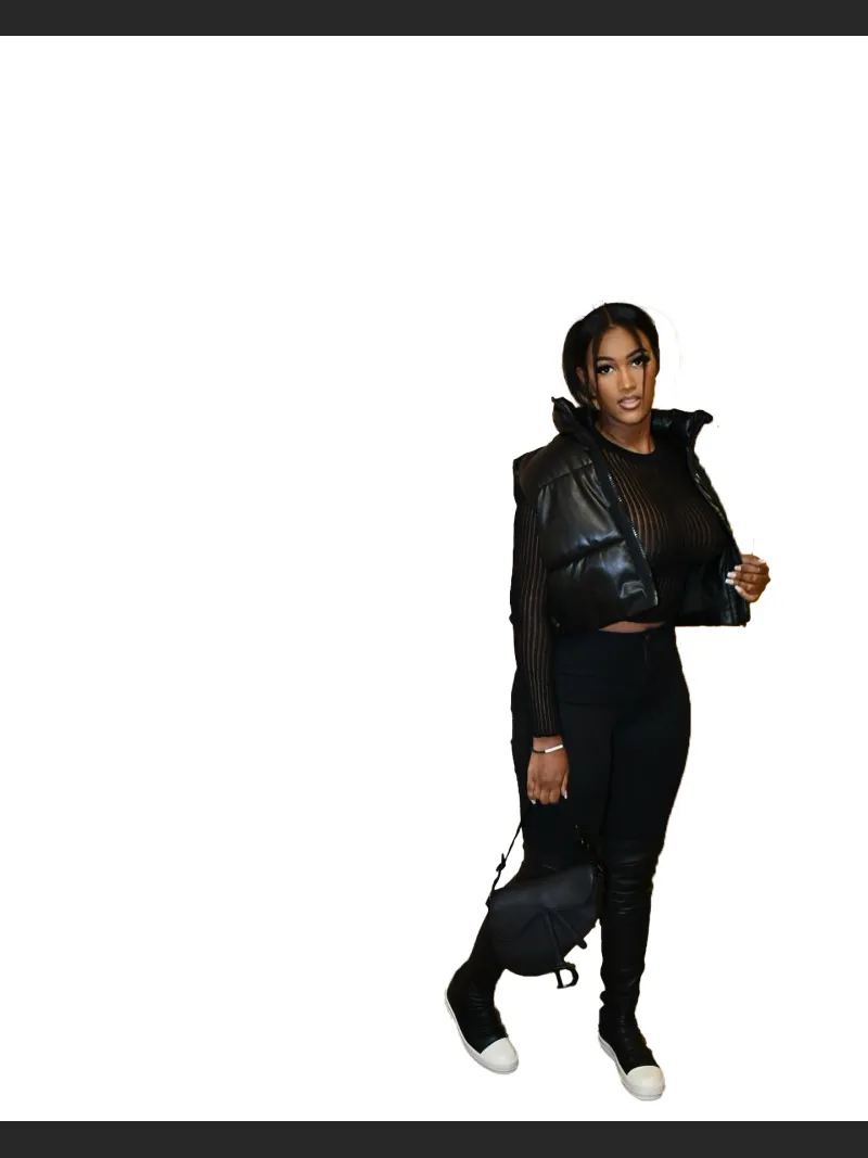 Autumn And Winter Fashionable Padded Cotton Leather Jacket
