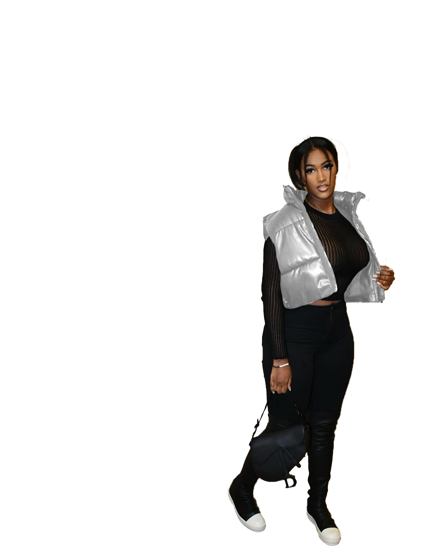 Autumn And Winter Fashionable Padded Cotton Leather Jacket