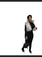 Autumn And Winter Fashionable Padded Cotton Leather Jacket
