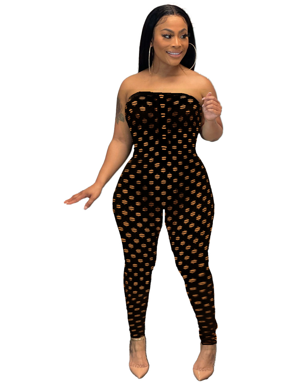 Breathable Hole Fabric Tights