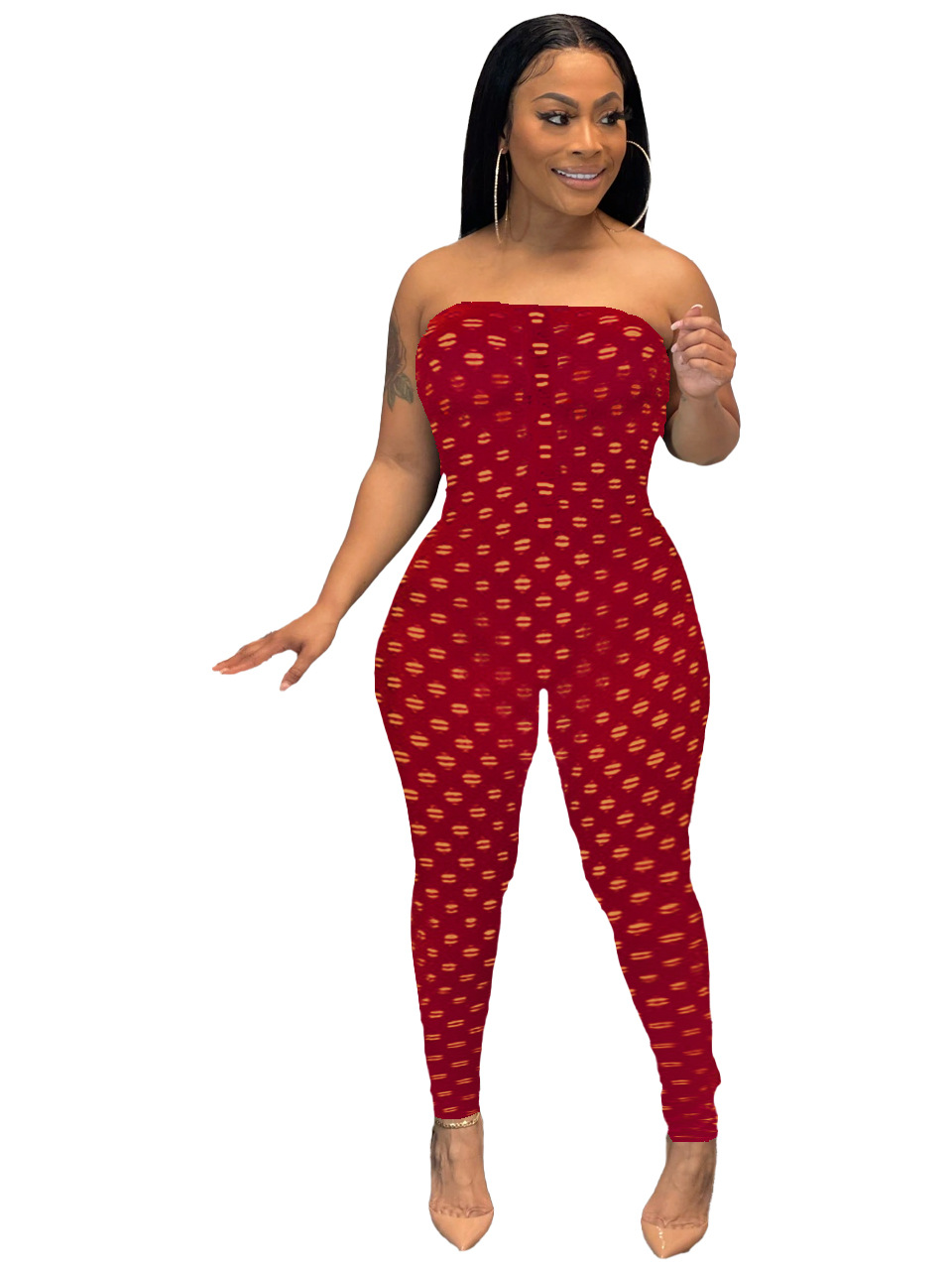 Breathable Hole Fabric Tights