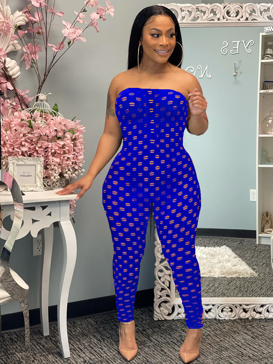 Breathable Hole Fabric Tights