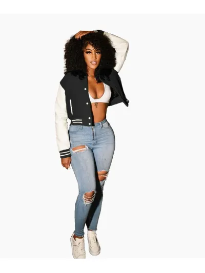 Button Down Baseball Jersey Double Layered Threaded Jacket 01