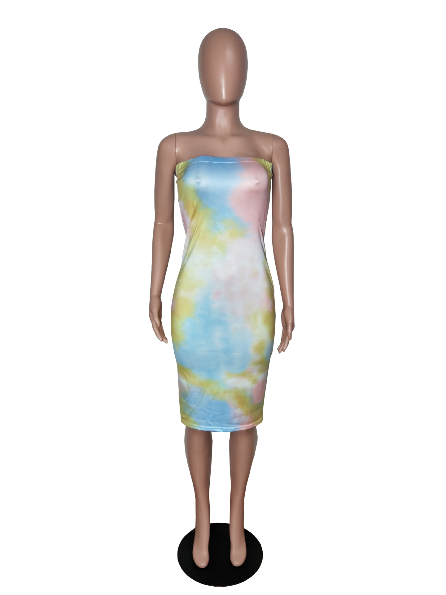 Explosive Fashion Tie-Dye Wrapped Chest Skirt
