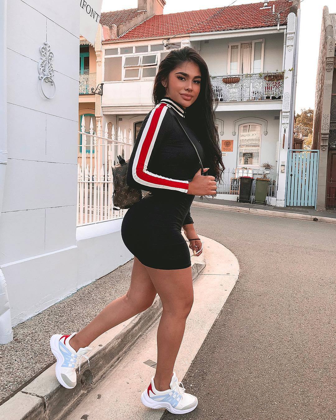 Fashion Casual Sleeve Edge Striped Women'S Dress