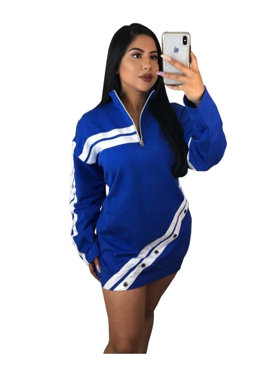 Fashionable Casual Woven Ribbon Spliced Dress 01