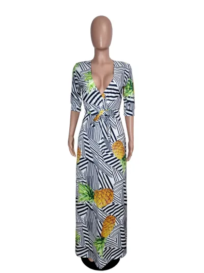 Summer Vibrant Tie-Dye Chest-Hugging Tight Skirt 02