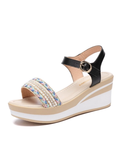 High Heel Thick Sole Roman Platform Sandals 01