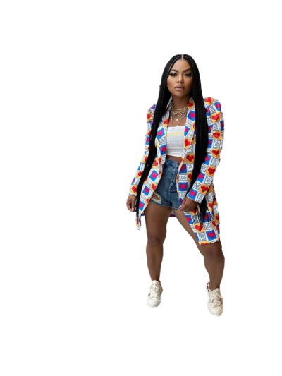 Love Letter Printed Shirt Suit Jacket 02