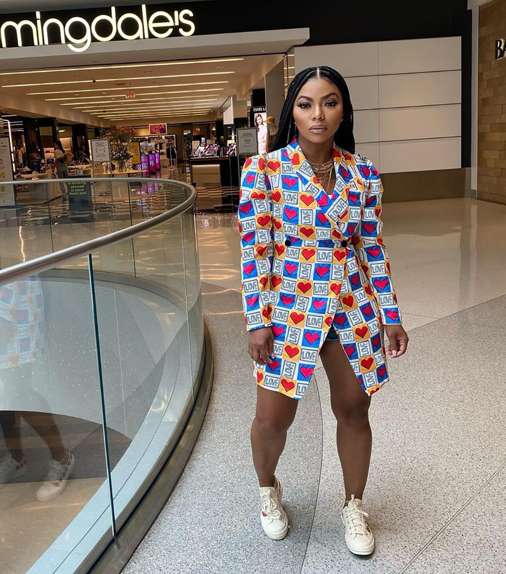 Love Letter Printed Shirt Suit Jacket