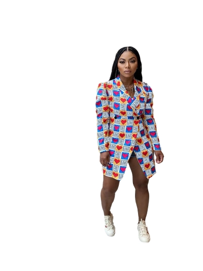 Love Letter Printed Shirt Suit Jacket 01