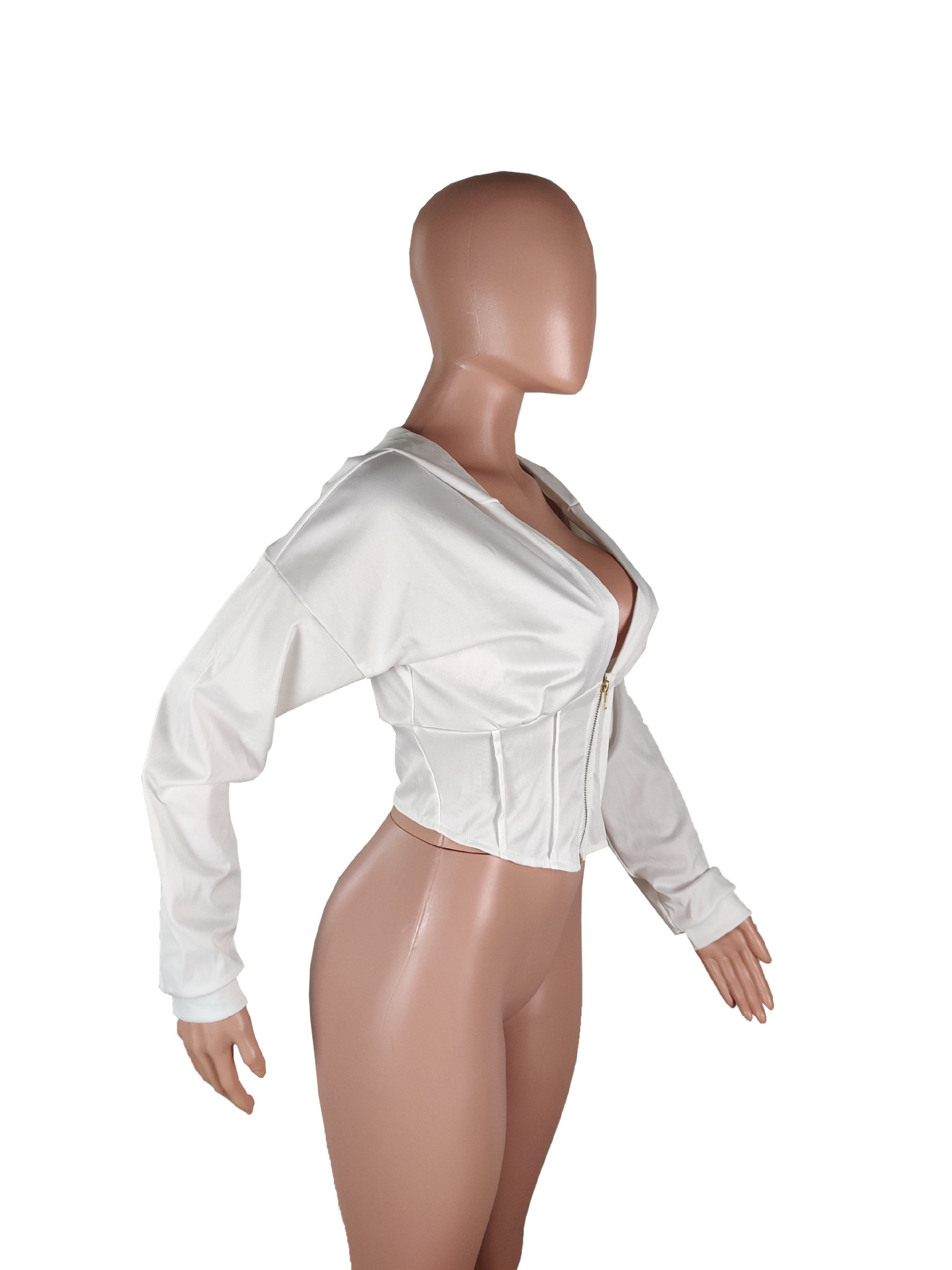 New Autumn And Winter Zipper Waistband Hoodie Jacket