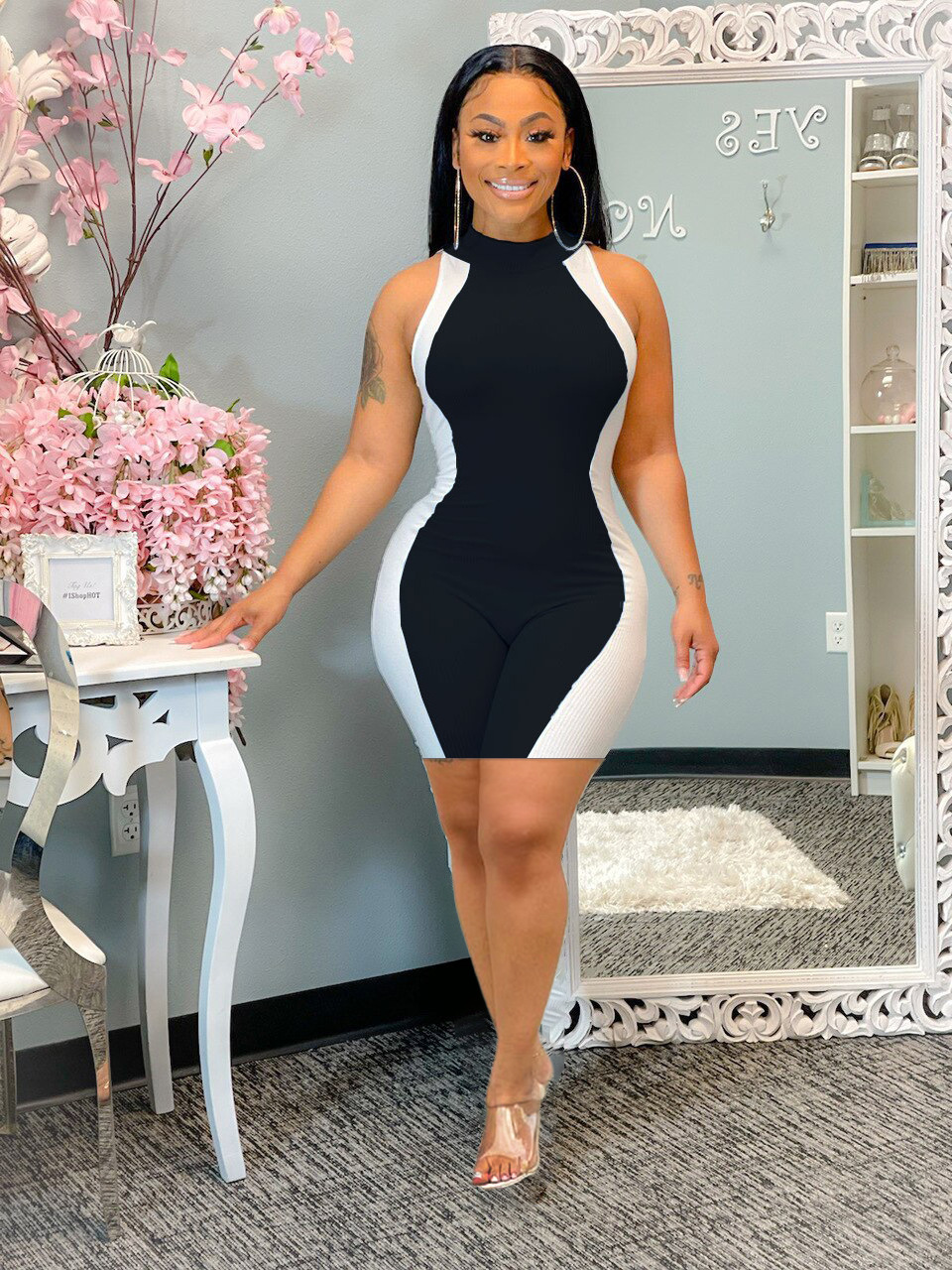 New Spring And Summer Patchwork Slim Jumpsuit