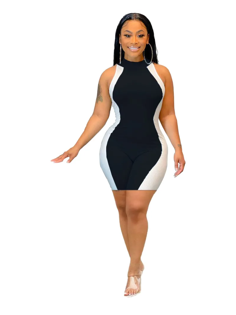 New Spring And Summer Patchwork Slim Jumpsuit